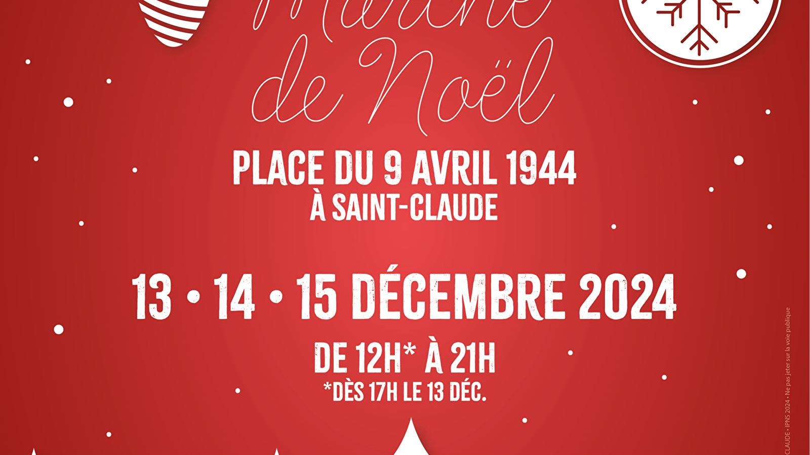 Ville de Saint-Claude - Marché de Noël 2024